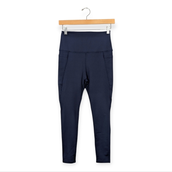 Interval Navy Blue High Waisted Pocket Leggings Size L - Picture 1 of 7